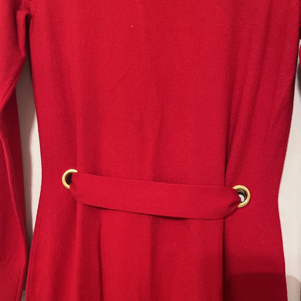 Bold Element Red Long Cardigan Duster Coatigan Open Front - Picture 1 of 5